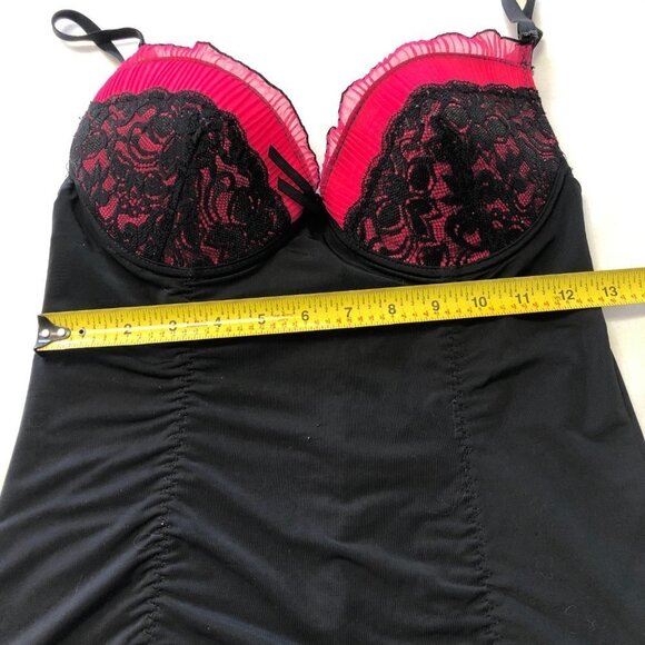 BLACK & Pink Baby Doll Chemise Size Medium - Picture 7 of 9
